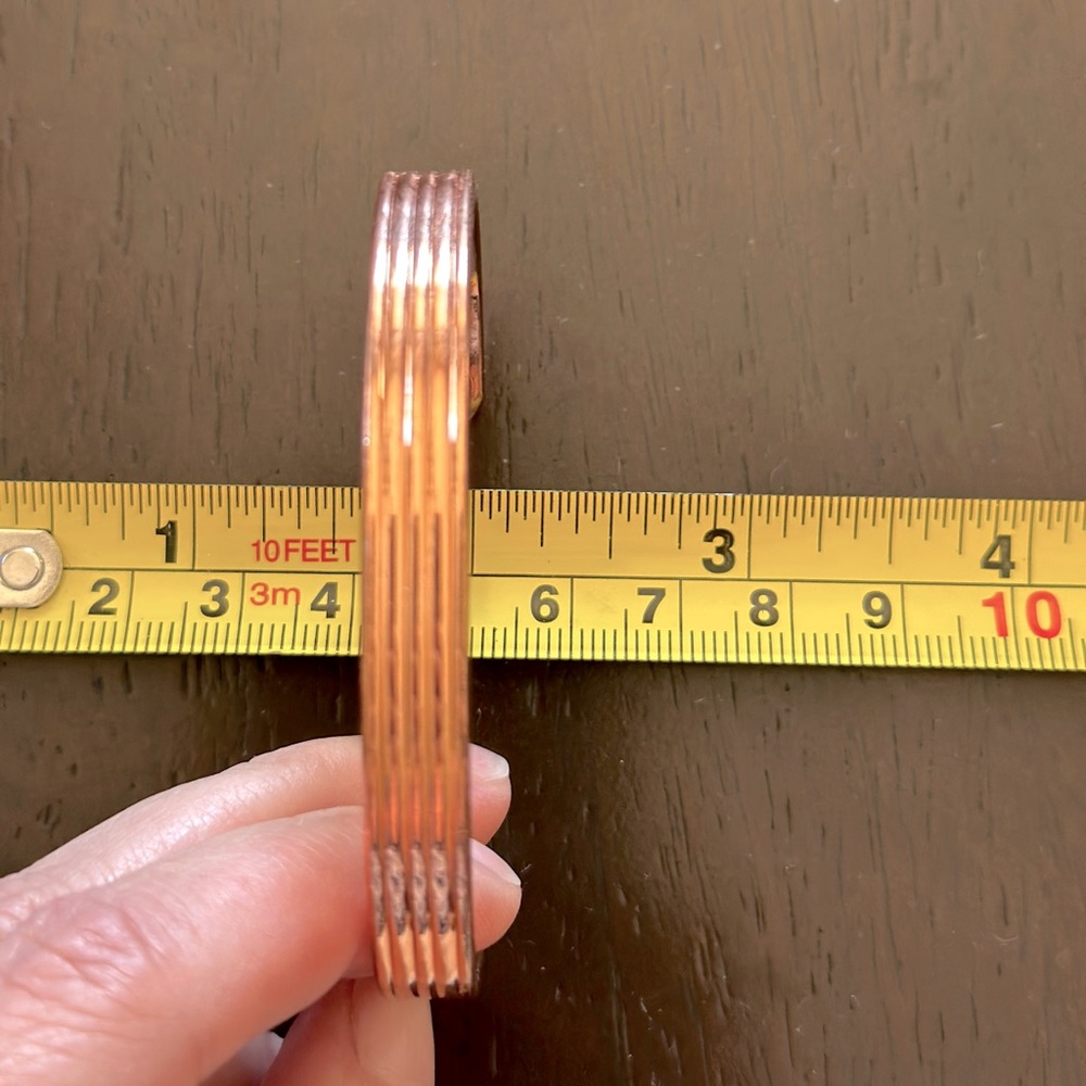 COPPER open CUFF bangle - Picture 2 of 4